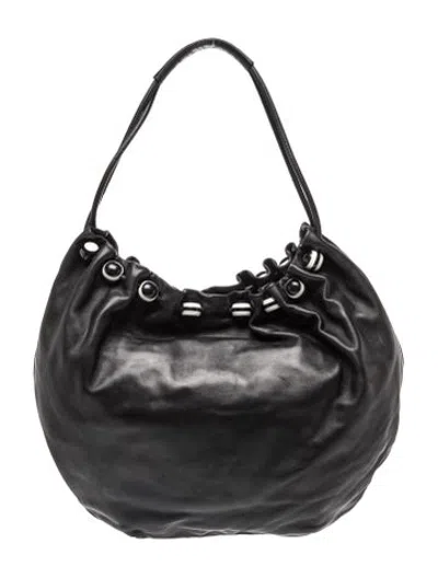 Pre-owned Escada Leather Tote In Black