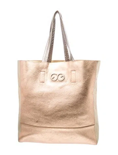 Pre-owned Escada Leather Tote In Neutrals