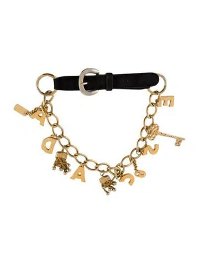 Pre-owned Escada Leather Waist Belt In Black