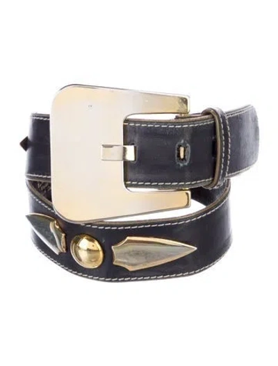 Pre-owned Escada Leather Waist Belt In Brown