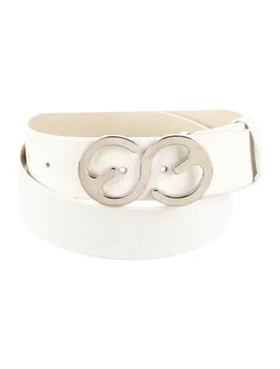 Pre-owned Escada Leather Waist Belt In Neutrals