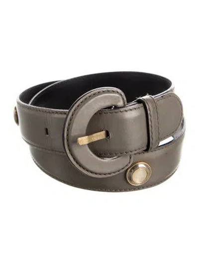 Pre-owned Escada Leather Waist Belt In Neutrals