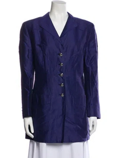 Pre-owned Escada Linen Blazer In Blue