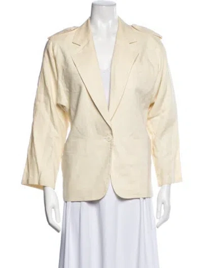 Pre-owned Escada Linen Blazer In Neutrals
