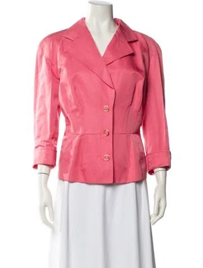 Pre-owned Escada Linen Blazer In Pink
