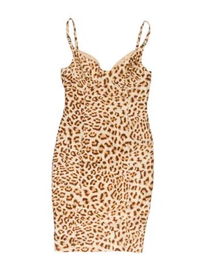 Pre-owned Escada Linen Knee-length Dress In Multi