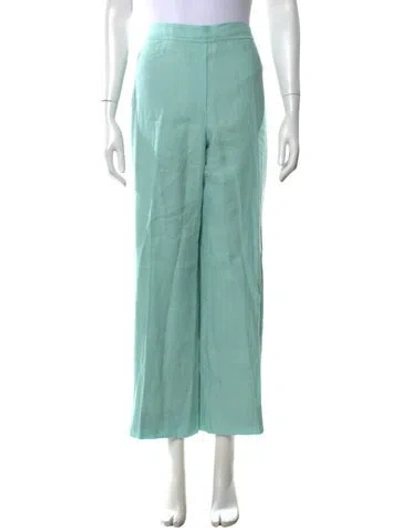 Pre-owned Escada Linen Wide Leg Pants In Multi