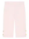 Escada Logo-embroidered Cotton Trousers In Pink