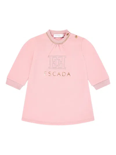 ESCADA LOGO-EMBROIDERED DRESS