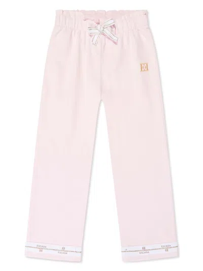 Escada Kids' Logo-embroidered Track Pants In Pink