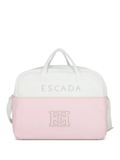Escada Logo-embroidery Changing Bag In White