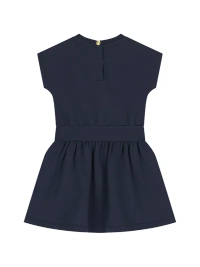 Escada Babies' Logo-patch Dress In Blue
