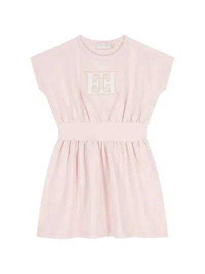Escada Kids' Logo-patch Dress In Blue