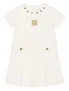 Escada Logo-patch Pleated Dress In Multi