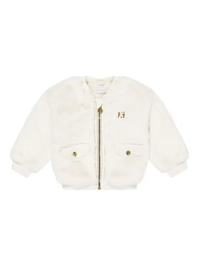 ESCADA LOGO-PLAQUE FAUX-FUR JACKET