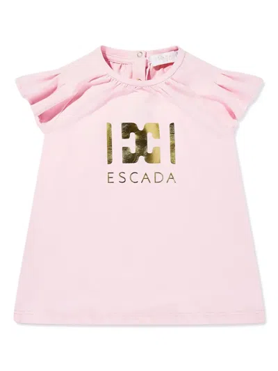 Escada Babies' Logo-print Dress In Pink
