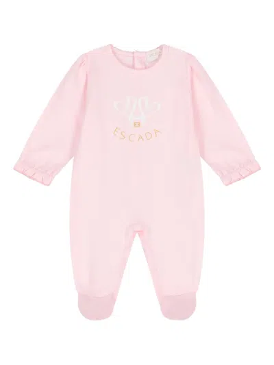 Escada Babies' Logo-print Pyjama In Pink