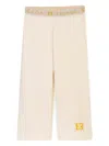 Escada Logo-print Trousers In Neutrals