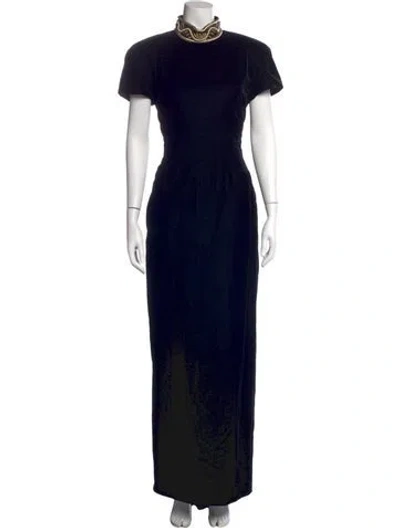 Pre-owned Escada Long Dress In Black