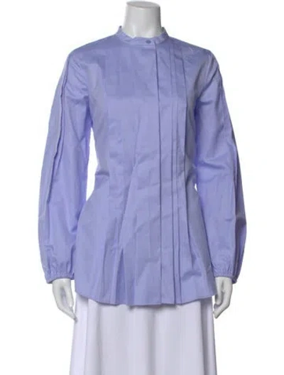 Pre-owned Escada Long Sleeve Blouse In Blue