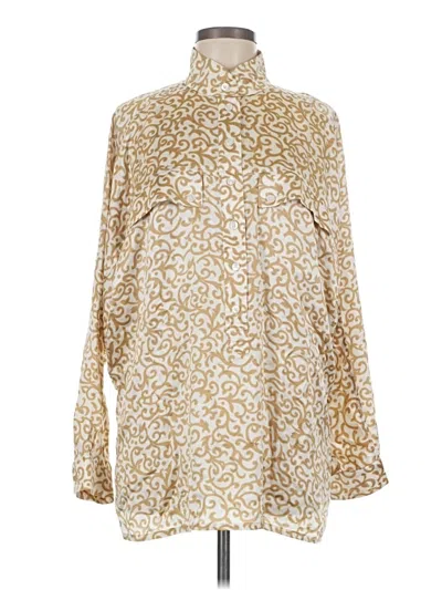 Pre-owned Escada Long Sleeve Blouse In Gold