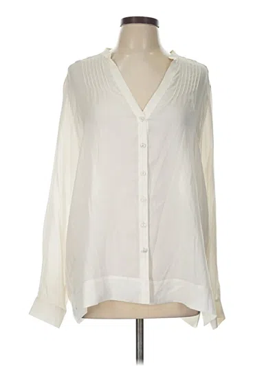 Pre-owned Escada Long Sleeve Blouse In Ivory