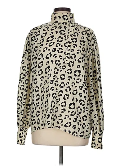 Pre-owned Escada Long Sleeve Blouse In Ivory