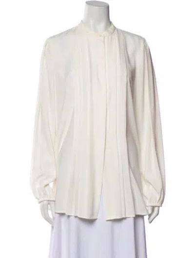 Pre-owned Escada Long Sleeve Blouse In Neutral