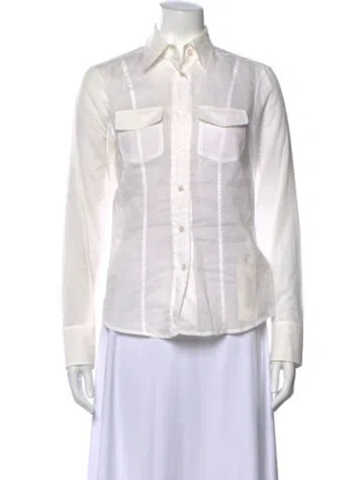 Pre-owned Escada Long Sleeve Button-up Top