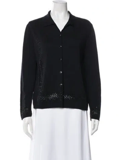 Pre-owned Escada Long Sleeve Top In Black