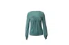 Escada Longsleeve Top With Hoop Detail In Blue Rayon In Green