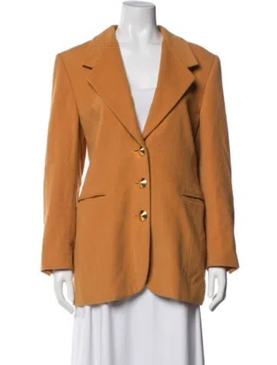 Pre-owned Escada Margaretha Ley Angora Blazer In Orange