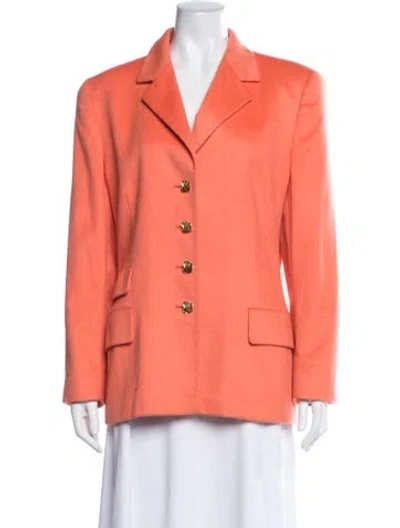 Pre-owned Escada Margaretha Ley Angora Blazer In Orange
