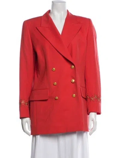 Pre-owned Escada Margaretha Ley Angora Blazer In Orange