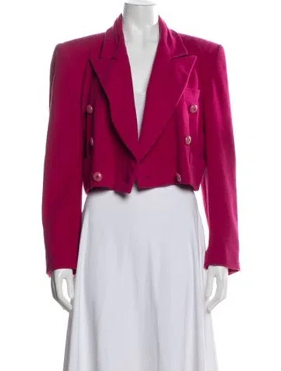 Pre-owned Escada Margaretha Ley Angora Blazer In Pink