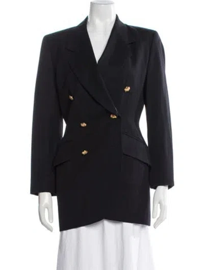 Pre-owned Escada Margaretha Ley Blazer In Black/blue