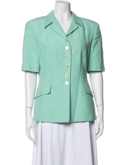 Pre-owned Escada Margaretha Ley Blazer In Green