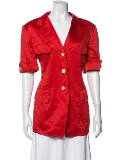 Pre-owned Escada Margaretha Ley Blazer In Red