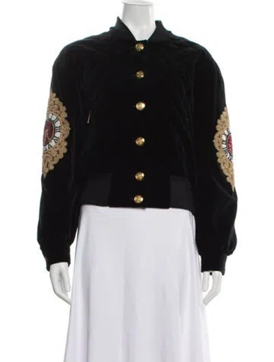 Pre-owned Escada Margaretha Ley Bomber Jacket In Black