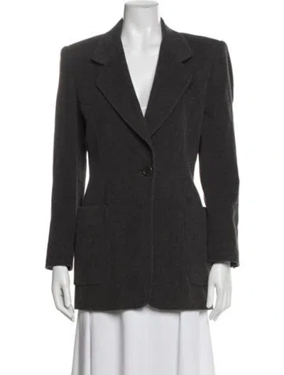 Pre-owned Escada Margaretha Ley Cashgora Blazer In Gray