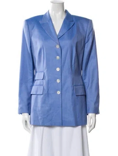 Pre-owned Escada Margaretha Ley Cashmere Blazer In Blue