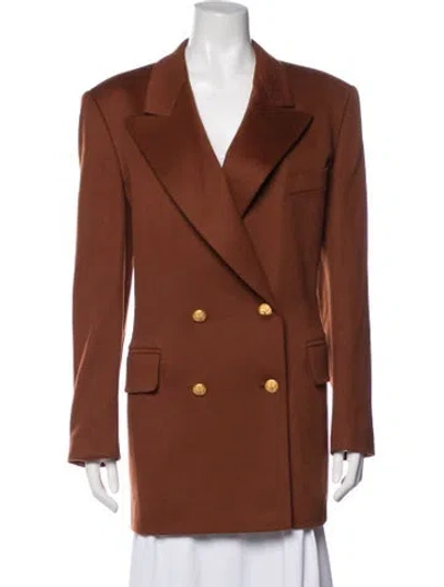 Pre-owned Escada Margaretha Ley Cashmere Blazer In Brown