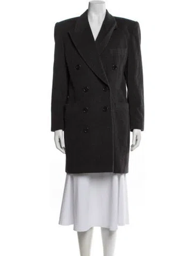 Pre-owned Escada Margaretha Ley Cashmere Coat In Gray