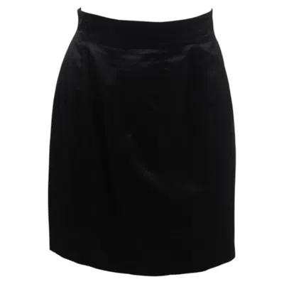 Pre-owned Escada Margaretha Ley Escada Satin Skirt In Black