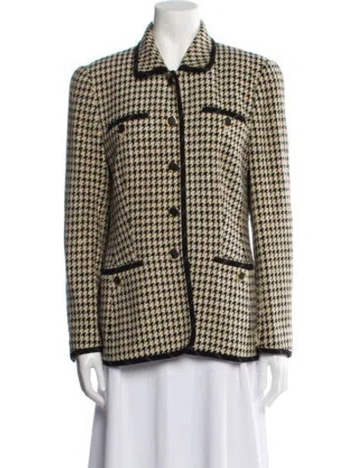Pre-owned Escada Margaretha Ley Houndstooth Print Blazer
