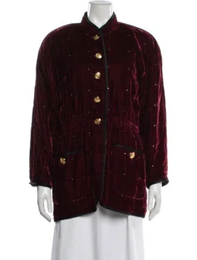 Pre-owned Escada Margaretha Ley Jacket In Burgundy