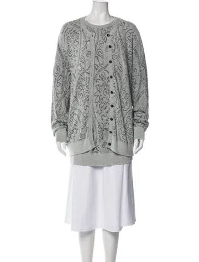 Pre-owned Escada Margaretha Ley Paisley Print Set In Gray
