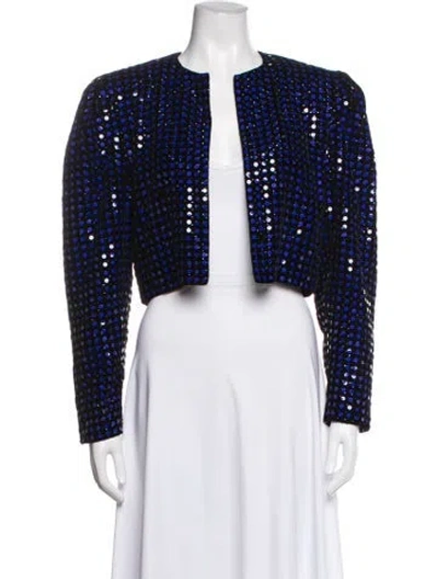 Pre-owned Escada Margaretha Ley Patterned Evening Jacket In Black