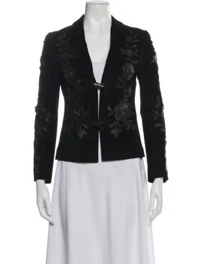 Pre-owned Escada Margaretha Ley Patterned Jacket In Gray