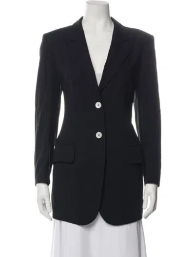 Pre-owned Escada Margaretha Ley Silk Blazer In Black